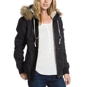 Roxy's Charcoal Grey Locked Out Hooded Jacket